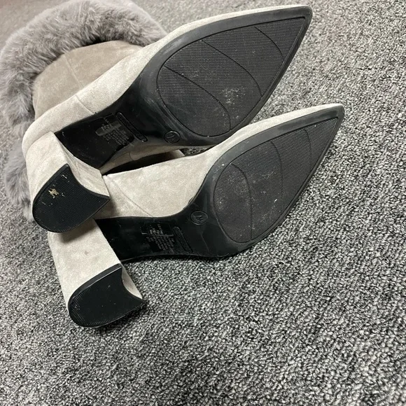 Nine west chrissa ankle boot size 7 light gray - Picture 5 of 9